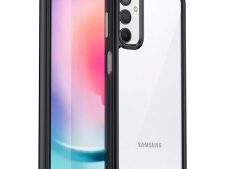 Samsung Galaxy A24 Acrylic Combo Cover Gennemsigtig   Sort For Cheap