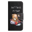 Samsung Galaxy A24 Læder Cover m. Pung & Ståfunktion -  Dont Touch My phone  Bjørn Fashion