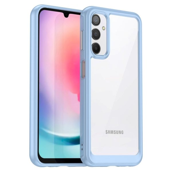 Samsung Galaxy A24 Acrylic Combo Cover Gennemsigtig   Blå Hot on Sale