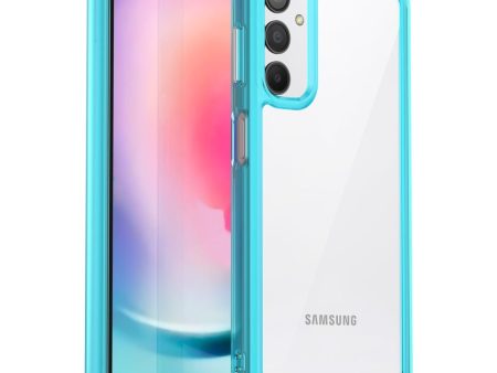 Samsung Galaxy A24 Acrylic Combo Cover Gennemsigtig   Turkis Online