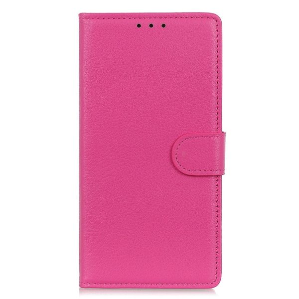 Samsung Galaxy A24 Litchi Læder Cover m. Pung - Lyserød Hot on Sale