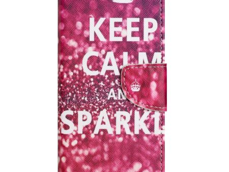 Samsung Galaxy A24 Læder Cover m. Pung & Ståfunktion -  Keep Calm and Sparkle  For Cheap