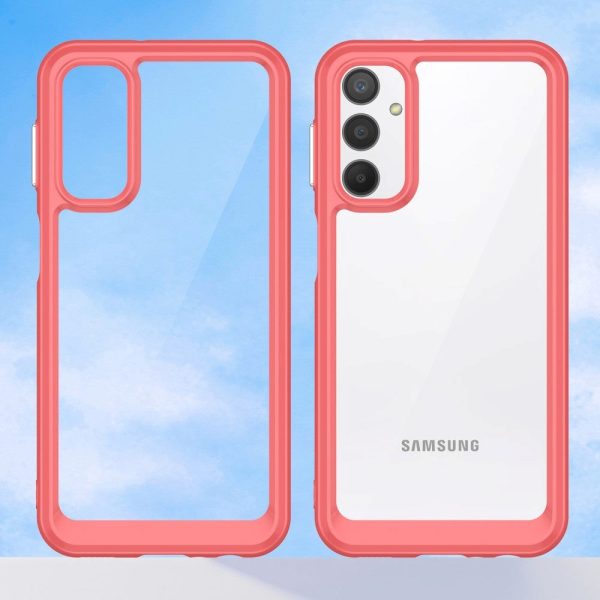 Samsung Galaxy A24 Acrylic Combo Cover Gennemsigtig   Rød Online Hot Sale