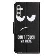 Samsung Galaxy A24 Læder Cover m. Pung & Ståfunktion -  Dont Touch My phone  For Cheap