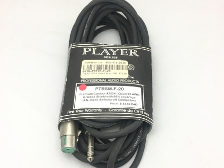 BRTB Player Series 20-Ft XLR-F to TRS PTRSM-F-20 Online Sale