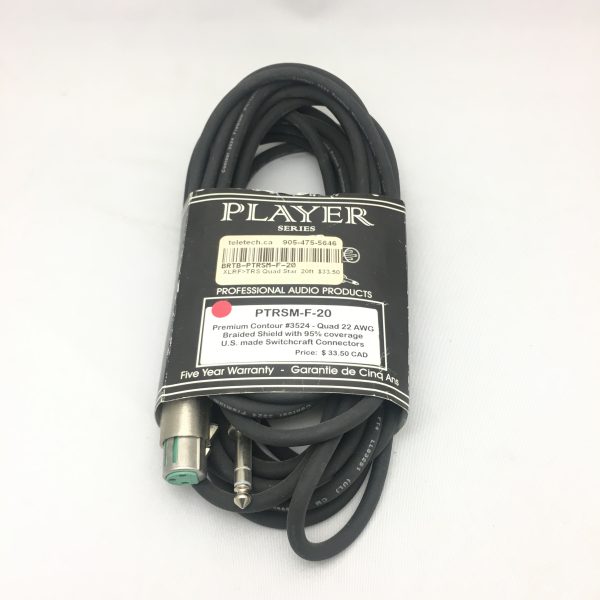 BRTB Player Series 20-Ft XLR-F to TRS PTRSM-F-20 Online Sale