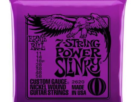 Ernie Ball 2620EB Nickel 7 String Power Slinky Set 011 - 058 Online