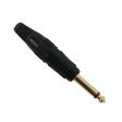 TS Gold Plated (male) 1 4 inch - Mono Male Solder Connector Black Online Sale