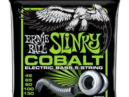 Ernie Ball 2736EB Cobalt Bass 5-Str Slinky Cobalt Slinky Electric Bass Strings 5-String Set 045 - 130 Fashion