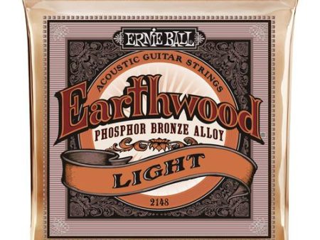 Ernie Ball 2148EB Earthwd Phos Light Earthwood Light Phosphor Bronze Acoustic Guitar Strings 11 - 52 Cheap