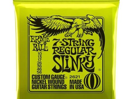 Ernie Ball 2621EB Nickel 7-String Reg Slinky 010-056 Online Sale