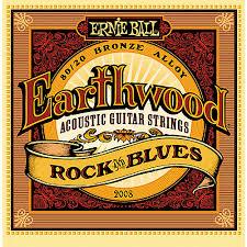 Ernie Ball 2008EB Earthwd 8020 Rnb Earthwood Rock And Blues 8020 Bronze Acoustic String Set With Plain G 10 - 52 Hot on Sale