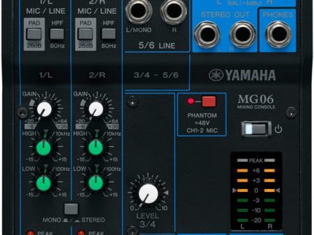 Yamaha MG06 6-input stereo mixer Online Hot Sale