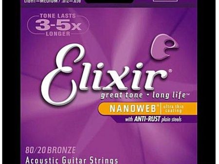 Elixir 11077 Acoustic Guitar strings 12-56 Online