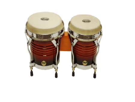 Mano Percussion MP-1778 7” - 8” Bongo Set w  Traditional Rims - Red Wood Online Sale