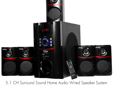 Frisby Fs 5010bt 5.1 Surround Sound Home Theater Speakers System With Bluetooth Online now