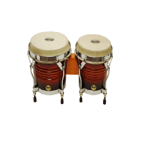 Mano Percussion MP-1778 7” - 8” Bongo Set w  Traditional Rims - Red Wood Online Sale