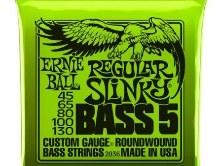 Ernie Ball 2836EB Bass 5-Star Slinky Regular Slinky Nickel Wound Electric Bass Strings Online Hot Sale