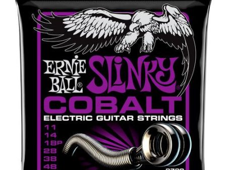 Ernie Ball 2720EB Cobal Pwr Slinky Cobalt Power Slinky Electric Guitar Strings 6-String Set 011 - 048 Fashion