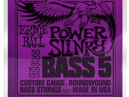 Ernie Ball 2821EB Bass 5-Str Super Power Slinky Nickel Wound Electric Bass Strings 5-String Set 050 - 135 Discount