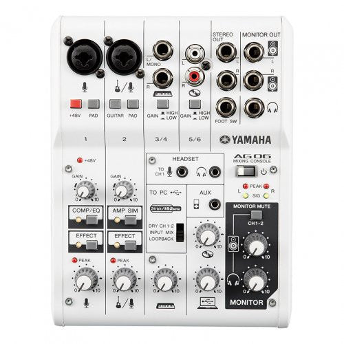 Yamaha AG06 6-channel mixer USB audio interface For Sale