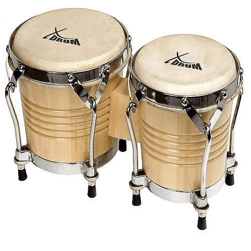 Mano Percussion MP1778-NA 7” - 8” Bongo Set w  Traditional Rims - Natural Online Hot Sale