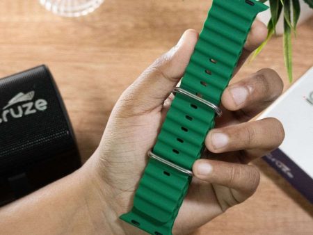 iCruze 42 44 45 49 MM  Silicone Sports Watch Band (Green) Online now