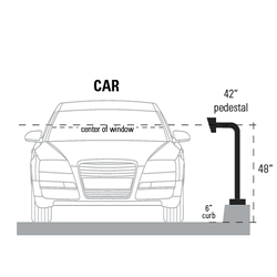 PEDESTAL PRO 36-APD-BLK 36  Black Wrinkle Gooseneck with 6x6 Face Plate on Sale