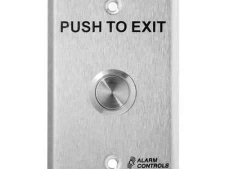 Alarm Controls TS-12 Vandal Resistant Request to Exit Station, 3 4  Push Button, Single Gang, 430 Stainless Steel For Sale