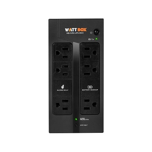 WattBox WB-OVRC-UPS-350-6 Standby UPS and Battery Pack (Compact), 6-Outlet, 350VA For Sale