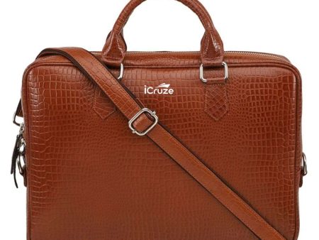 iCruze Delite Leather Bag Tan on Sale