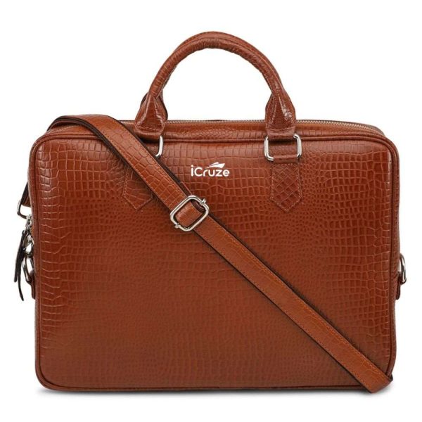 iCruze Delite Leather Bag Tan on Sale