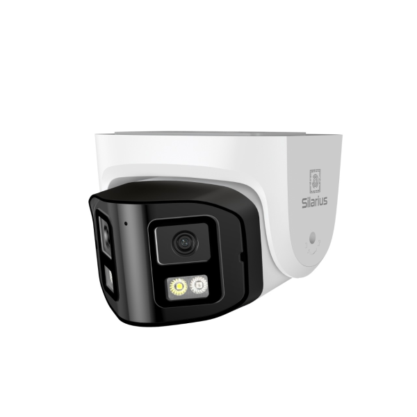 Silarius Pro Series SIL-DSD8MP28 8MP Dual Lens 180 degree Panoramic Auto Stitching PoE IP Camera OEM ODM Full color Human Vehicle Detection, 2.8mm lens, ONVIF with 2-Way Audio (NDAA Compliant) Fashion