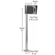 PEDESTAL PRO 72-3-12-SS 72  Heavy Duty Stainless Pedestal for Semi Trucks For Discount