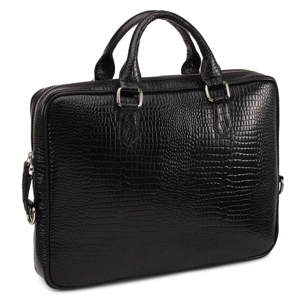 iCruze Delite Leather Bag Black Online now