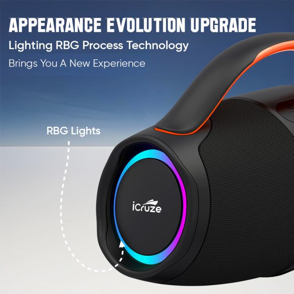 iCruze Believe Portable Bluetooth Speaker With RGB Light Online