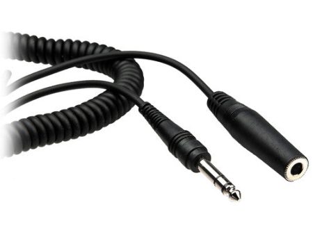 Hosa HPE-325C Stereo 1 4  Female Phone to 1 4  Male Phone TRS Headphone Extension Cable - 25  (Coiled) Cheap