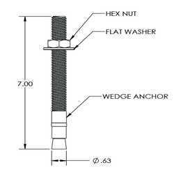 PEDESTAL PRO STUD-ANCHOR-625 Stud-bolt Pedestal Mounting Kit - 5 8  Bolts Discount