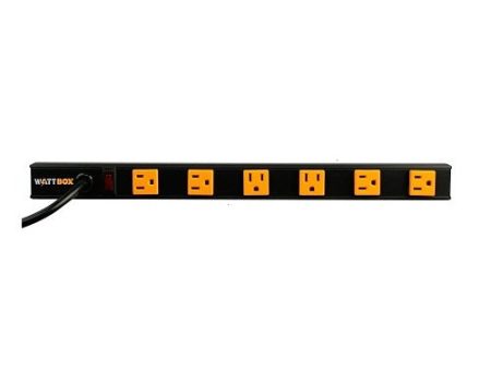 WattBox WB-100-VPS-6 Vertical Rack Mount Power Strip with Aluminum Housing, 6-Outlet Discount