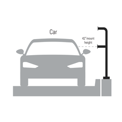 PEDESTAL PRO 64-9C-DSP 64  Dual Height Gooseneck Pedestal - Single Channel Fashion