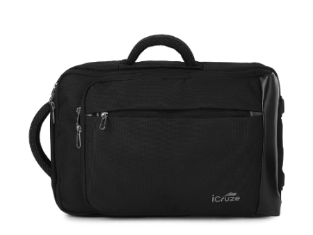 iCruze 2 in 1 Backpack 16 inch Convertible Laptop Bag-Black on Sale