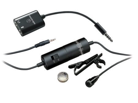 Audio Technica ATR3350iS Condenser Lavalier Microphone plus Adaptor Online now