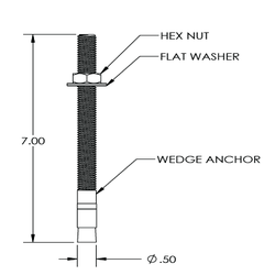 PEDESTAL PRO Stud-Anchor-500 Stud-bolt Pedestal Mounting Kit - 1 2  Bolts Hot on Sale