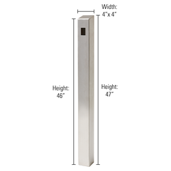 PEDESTAL ADA-SS-TWR-47x4x4 47  Tappered Stainless Pedestal with 4  Face Discount