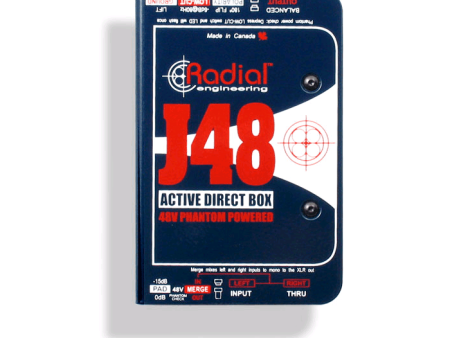 Radial Engineering J48 48V Phantom Powered Active Direct Box Online Sale